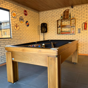 Mesa de Bilhar Gaveta 2,35 x 1,35 em Madeira Maciça