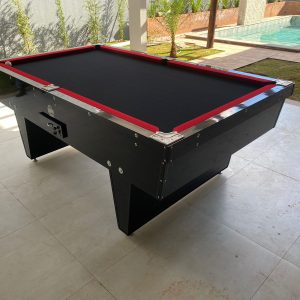 Mesa de Bilhar Gaveta 2,25 x 1,30 MDF 18 mm Preto Brilhante